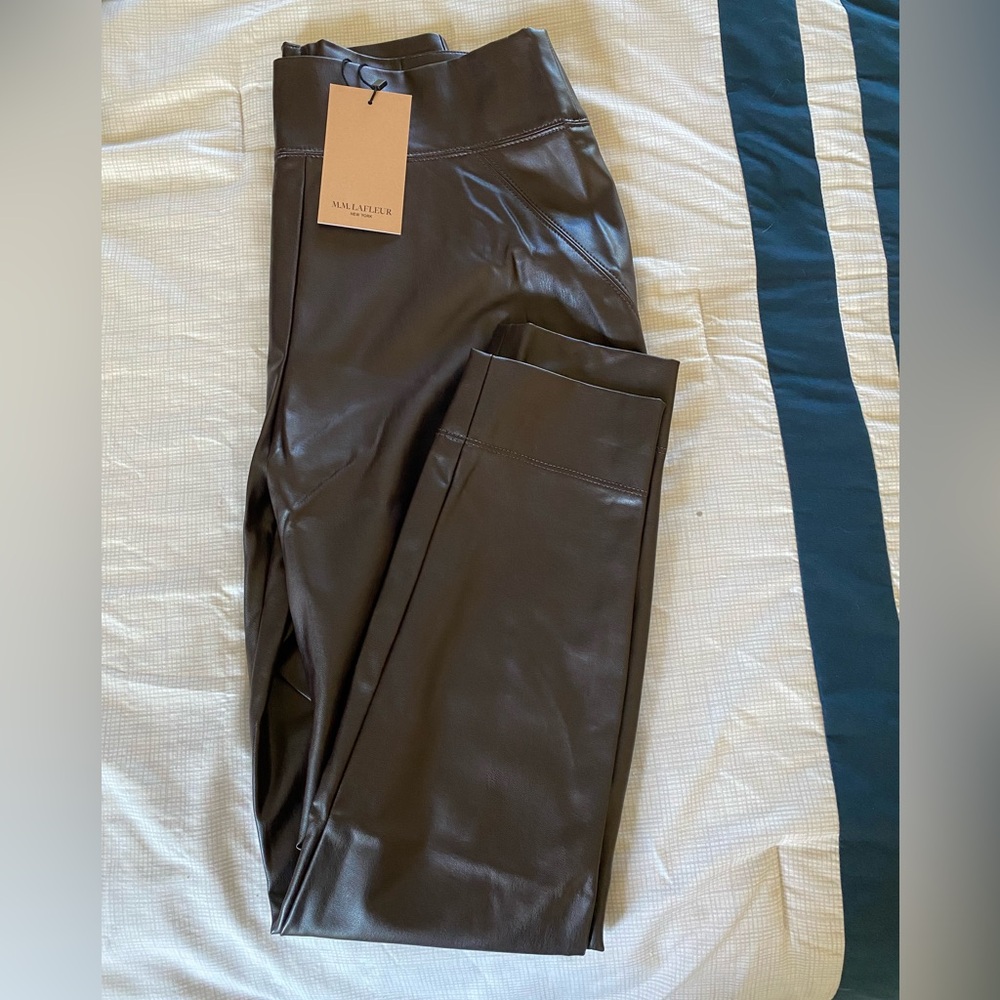 MM Lafleur Chocolate Vegan Leather Pants